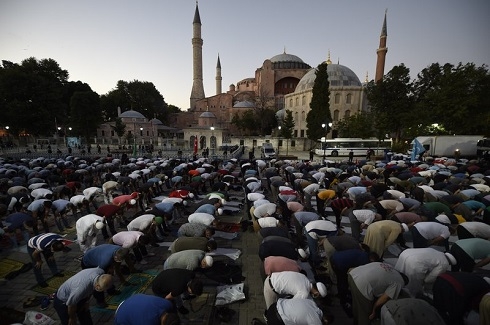 Turkey’s president formally makes Hagia Sophia a mosque
