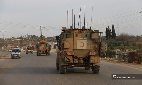 25 Turkish military vehicles enter northern Syria to support Turkish observation points