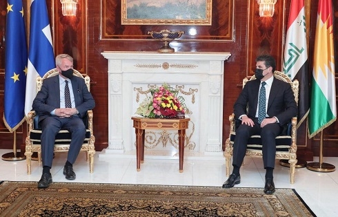 President Nechirvan Barzani receives Finland’s Foreign Minister Pekka Haavisto