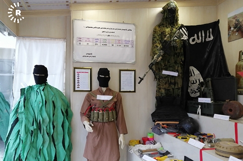 Peshmerga display array of explosives cleared during ISIS conflict