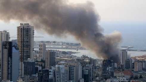 Lebanese firefighters douse remains of Beirut port fire