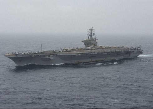 US carrier transits Strait of Hormuz amid tensions with Iran