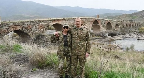 Azerbaijan presidential couple tour territories recaptured from Armenians