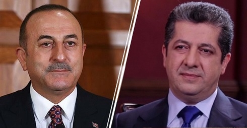 PM Barzani and Turkish Foreign Minister Hold Phone Conversation