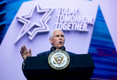 Two test positive for coronavirus at US conference attended by Pence