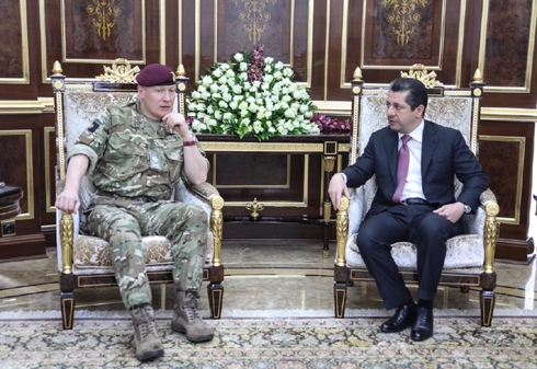 Masrour Barzani, UK military delegation discuss Peshmerga support, reform