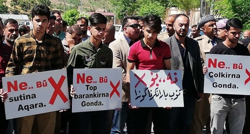Public Gathering Calls for End of Turkish Bombardment of Kurdistan Border