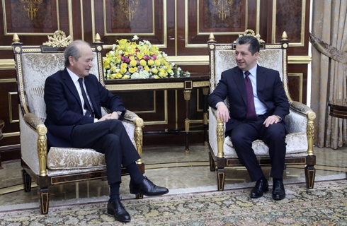 PM-Designate Barzani, French Presidential Envoy Discuss Bilateral Ties