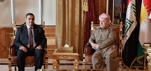Barzani Receives Iraqi Defense Minister