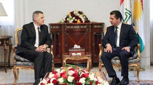 PM Barzani discusses latest Erbil-Baghdad developments with US ambassador