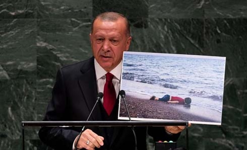 Peace corridor to solve Syria migrant crysis: Erdoğan to UN General Assembly