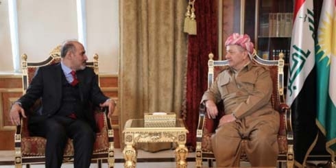Barzani, Opposition Leader Meet on Syrian Crisis