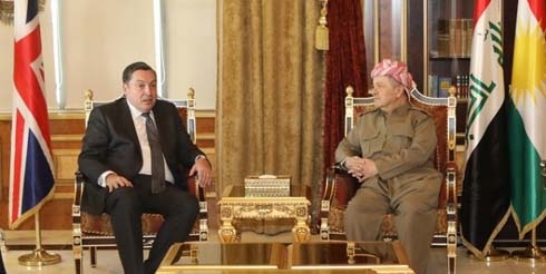Barzani, UK Envoy Reject Demographic Change in Syrian Kurdistan