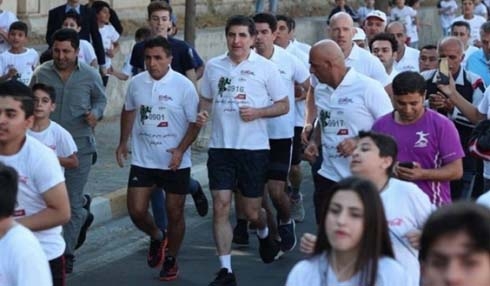 Kurdistan President Runs in Erbil International Marathon