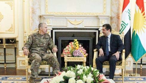 PM Barzani, Coalition Commander Meet in Erbil