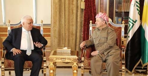 Barzani, Falih Fayadh Discuss Politics, Security in Iraq