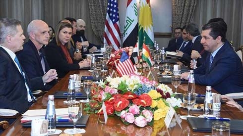 Prime Minister Masrour Barzani meets with a US congress delegation