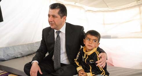 PM Barzani Calls for Int’l. Support as Cold Season Challenges Refugees in Kurdistan