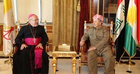 Barzani Receives Holy See Envoy to Discuss Latest Developments in Iraq