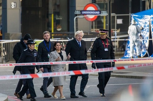 Boris Johnson visits scene of London stabbing attack