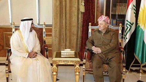 Masoud Barzani discusses IDPs and Refugees in Kurdistan Region with UAE Consul General in Erbil