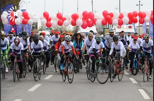 Bikeathon in Erbil aimed at promoting cleaner transportation alternatives, empowering women