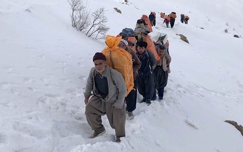 Five kolbars dead, 10 missing amid heavy snow on mountainous Iraq-Iran border