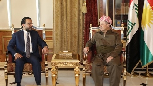 Barzani Receives Iraqi Parliament Speaker in Erbil