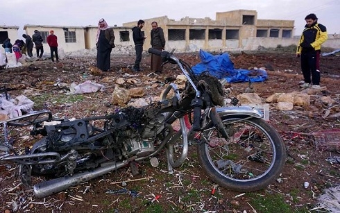 Strikes kill 8 in Syria's Idlib as Turkey, France urge de-escalation