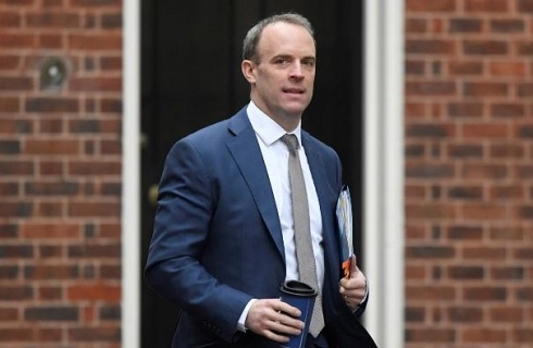 UK foreign minister Raab urges diplomatic solution to Iran tensions