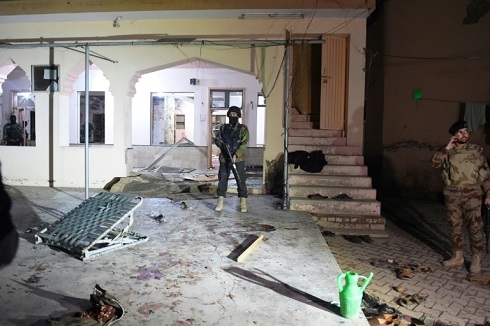 At least 15 dead in Pakistan mosque suicide bombing