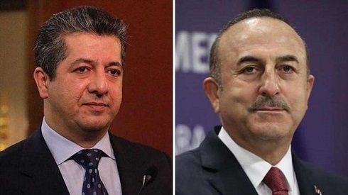 Masrour Barzani conveys condolences to Turkey’s foreign minister following Elazig earthquake