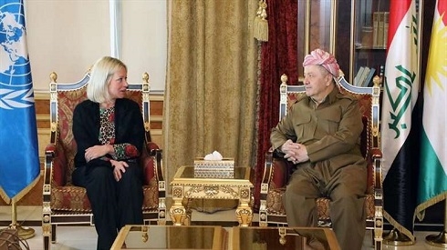 Masoud Barzani meets with UN envoy amid Iraq gov. formation dispute
