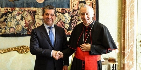 PM Barzani Discusses Religious Tolerance in Kurdistan with Vatican Secretary of State