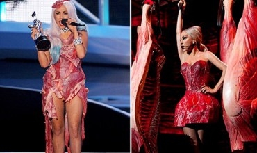 Lîdî Gaga carna bi rûtî û carna bi cilê goştî xav diçe ahnegkrinê