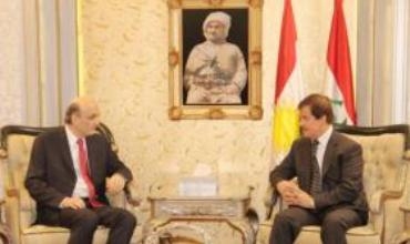 Serokê Perlemana Kurdistanê pêşwazî li Serokê Partiya Hêzên Libnanî Dr. Semîr Ce’e Ce’e û şanda ligel kir