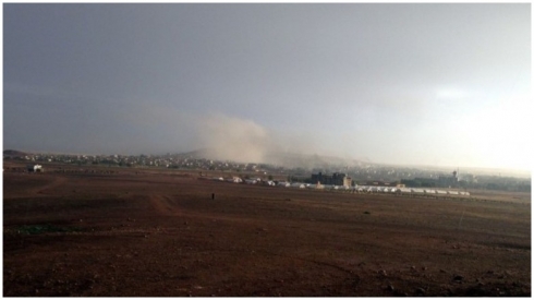 Artêşa Tirkiyê girê Miştenûrê nêzîkî binkeya Amerîkî topbaran dike
