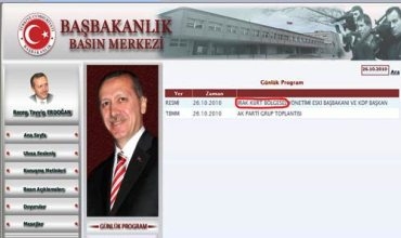 Hikûmeta Tirkiyê peyva ''Kurdistan'' ji nav malpera xwe derxist