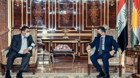 Serokwezîr li gel Konsulusê nû yê Yûnanê civiya