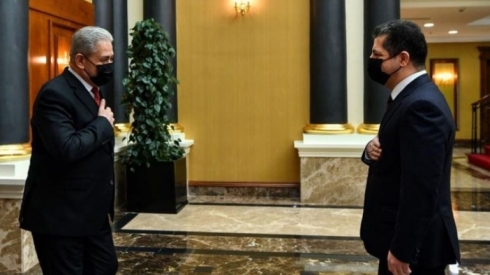 Serokwezîr li gel Serokê dezgeha asayîşa nîştimaniya Îraqê civiya