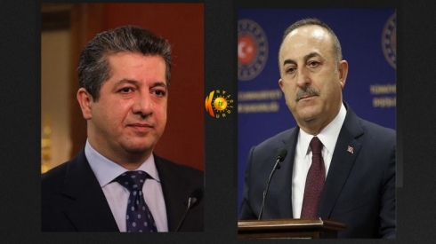 Wezîrê derve yê Tirkiyeyê telefûna Serokwezîrê Kurdistanê kir