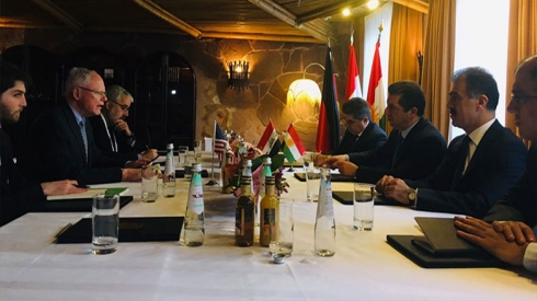 Mesrûr Barzanî ligel James Jeffrey civiya