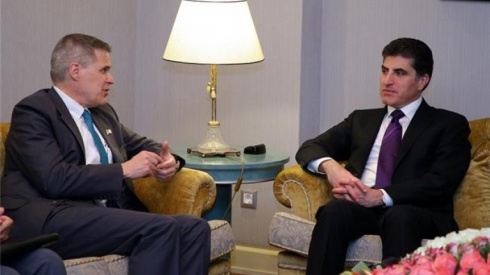 Serokê herêmê û balyozê Amerîkayê civiyan