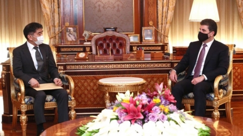 Serokê herêmê li gel balyozê Japonê civiya