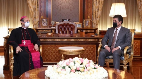 Serokê herêmê li gel balyozê Vatîkanê civiya