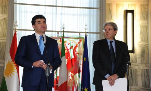 Naveroka preskonferensa serokwezîrê Kurdistanê û wezîrê derve yê Îtaliyayê