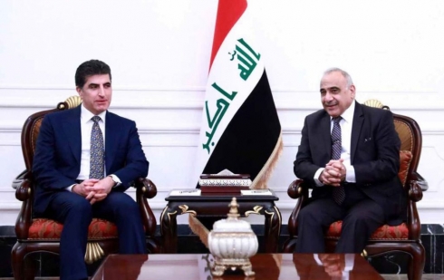 Nêçîrvan Barzanî ligel serokê hikûmetê û serokê parlementoya Iraqê civîya