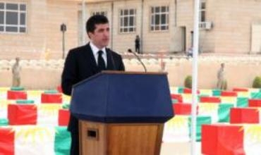 Hemû axavtina Nêçîrvan Barzanî di marasima pêşwazîkirina 730 termên enfalkiriyan