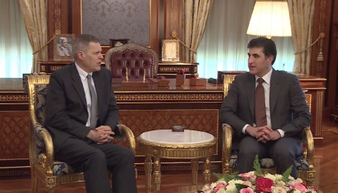 Nêçîrvan Barzanî û şanda wezareta derve ya Amerîkayê kom bûn