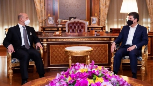 Serokê Herêma Kurdistanê pêşwaziya Ednan Dercal kir